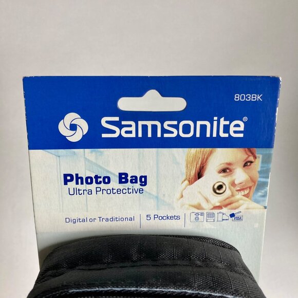 Samsonite 803BK Photo Bag 5-Pocket Small Camera Case w/ Shoulder Strap NEW! - Picture 3 of 6